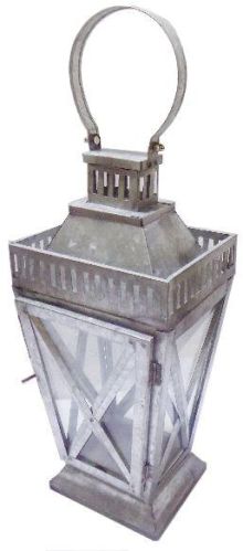 Iron Polished Galvanized Lantern, For Wedding, Lighting, Decoration, Size : 7 x5.5 X 20 Inch