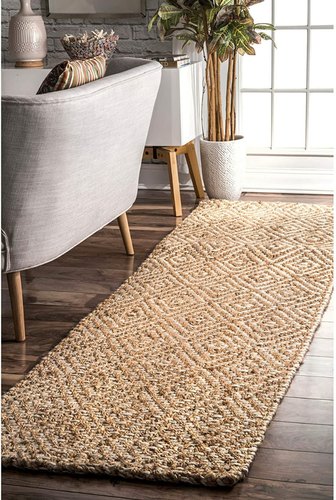Rectangular Jute Hemp Rug, Pattern : Printed