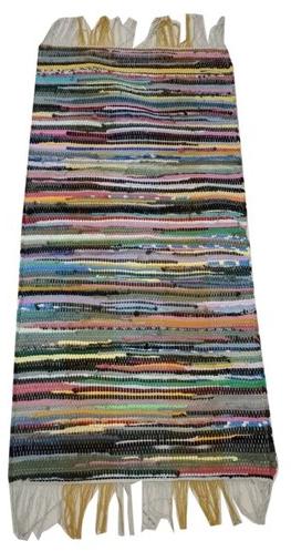 Cotton Rectangular Multicolour Chindi Rug