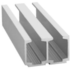 Rectangular 44 Series Double Door Aluminium Track, Feature : Crack Proof, Easy To Fit, Fine Finished