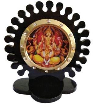 Acrylic Ganesha Car Stand, Color : Black