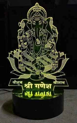 Acrylic Ganesha Night Lamp, Voltage : 240V