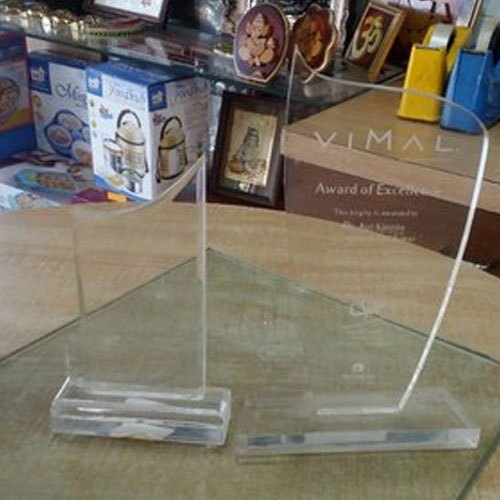 Multishape Polished Acrylic Trophy, For College, Office, Pattern : Plain