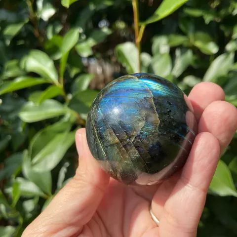 Gemstone Labradorite Sphere Ball, Size : Customised