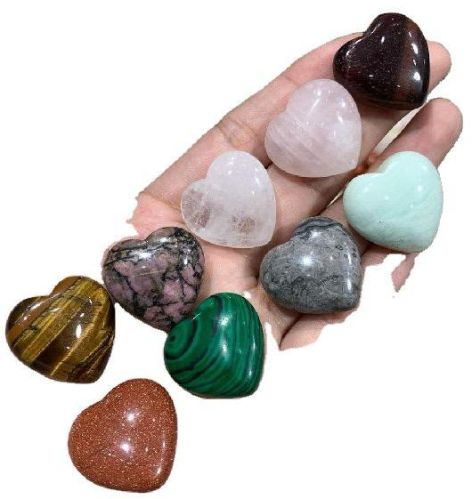 Gemstone Love Shape Healing Stone, Shape : Heart