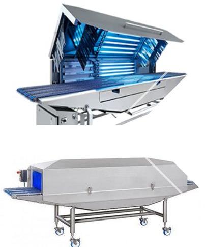 Absolute Motion Automatic Electric UVC Sanitizing Tunnel, Capacity : 100 Kg Per Feet