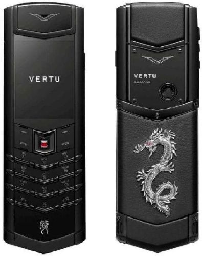 Vertu Signature Dragon Black PVD SS Ruby