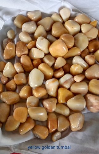 Polished Yellow Tumbled Stone, Feature : Durable, Shiny Looks