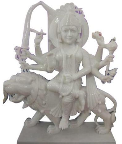 Marble 2 Feet Durga Maa Statue, For Worship