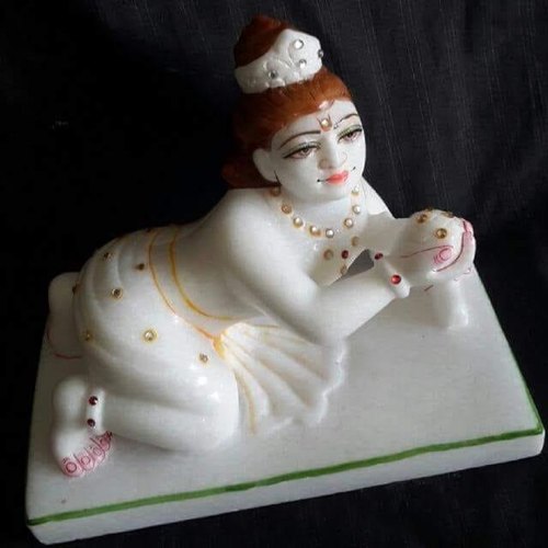 White Marble Laddu Gopal Statue, Pattern : Plain