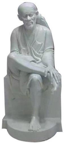 White Marble Sai Baba Statue, Pattern : Plain