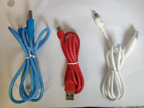 USB Charging Cable, Color : Red Blue White Black