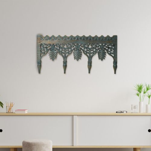 Wooden Mughal Jaali Wall Shelf, Feature : Fine Finishing, Perfect Shape