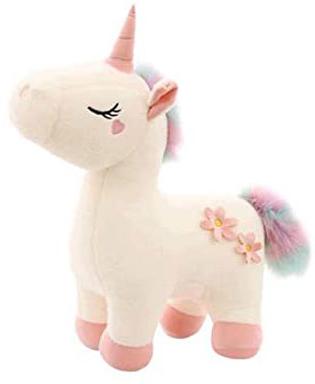 Unicorn Stuffed Soft Toy, Color : White, Pink