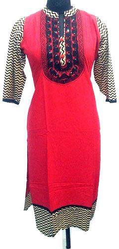 Printed Cotton Ladies Kurti, Technics : Machine Made