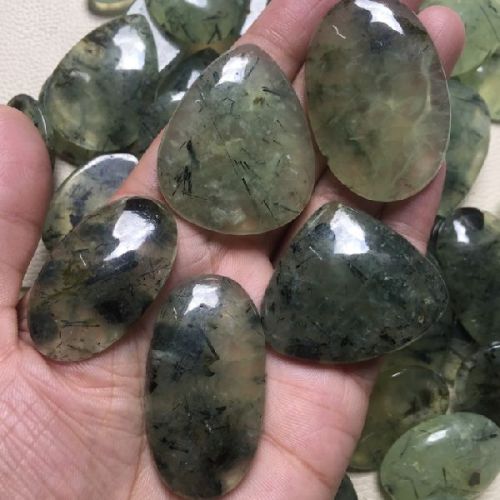 Prehnite Cabochon Gemstone, Gemstone Size : 55-35