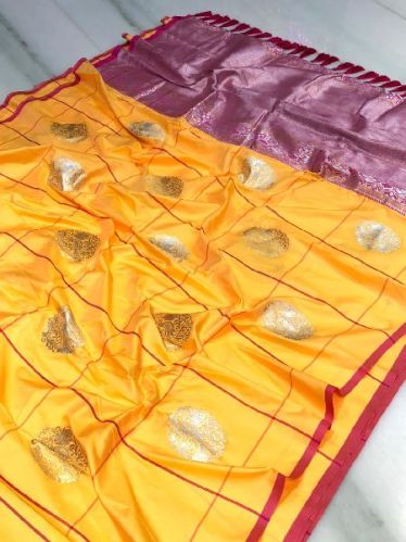 Tks Kanchipuram Sarees, For Easy Wash, Dry Cleaning, Anti-Wrinkle, Shrink-Resistant, Width : 5.5 Meter