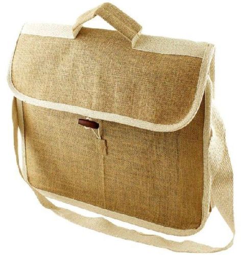 Rectangular Jute Laptop Bags, For Good Quality, Pattern : Plain