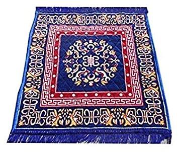 Square Blue Velvet Pooja Aasan, For Religious Use, Feature : Good Designs