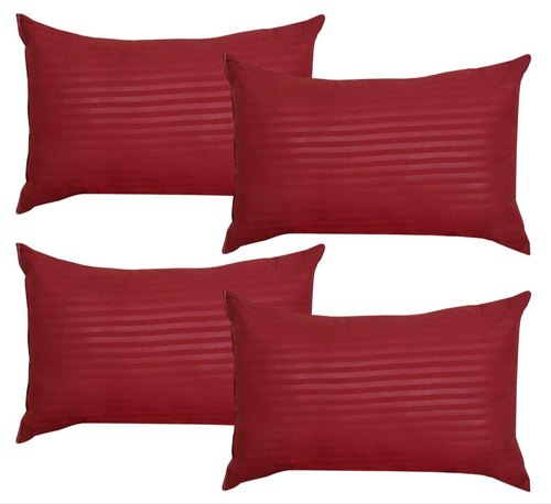 Rectangular Fiber Pillow Set Of 4, Color : Maroon