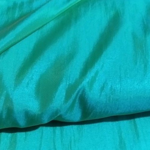 Plain Raw Silk Fabric, Color : Green