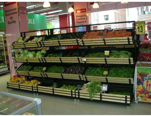 Metal Vegetable Display Rack, Size : Multisizes