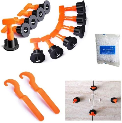 50 PCS Tile Leveling System Kit Reusable Tile Leveler Needle Thickness 1.5MM
