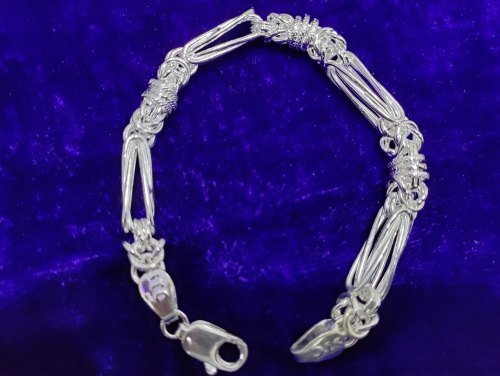 Men Silver Bracelet, Purity : 93%