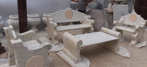 Marble Garden Sofa, Color : White