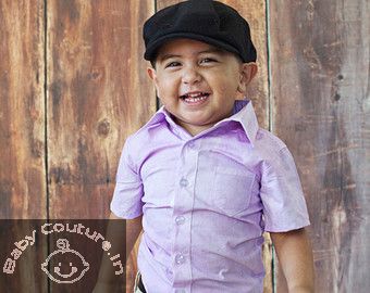 Baby Couture Cool Lavender Cotton Shirt, Gender : Boys