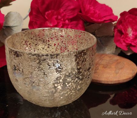 Glass Plain Polished Candle Votives, Shape : Round for Decoration