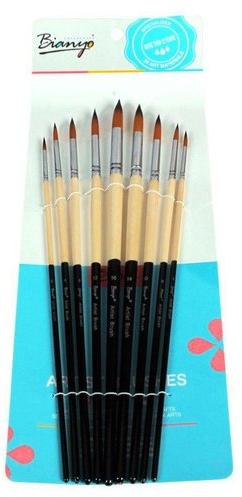 Bianyo Synthetic Hair Painting Brushes, Color : Black