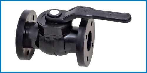 PP Flange End Ball Valve, Size : 65mm