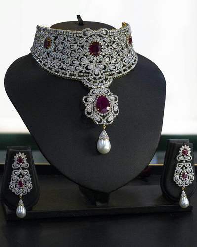 Diamond Polki Necklace Set