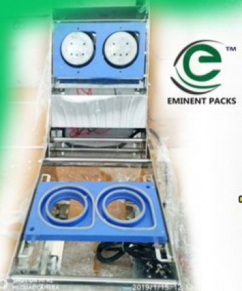 Automatic Electric Coated Steel Tray Sealer Machine, Color : Blue