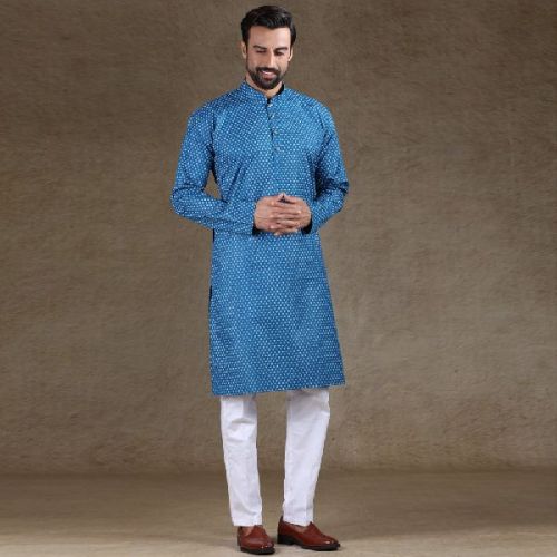 MENS COTTON KURTA PYJAMA, Size : 34 36 38 40 42