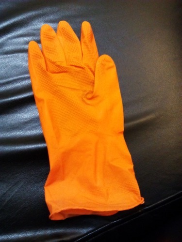 Rubber Hand Gloves, Pattern : Plain