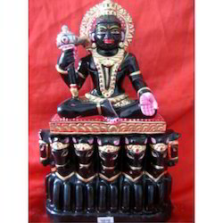 Ceramic Chandra Statue, For Home, Temple, Color : Black