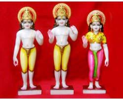 Bedi White Marble Iskon RAM Darbar Statue, Size : 30 Inch