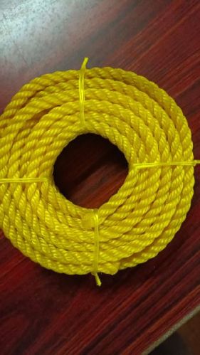 Plain Polypropylene Yellow HDPE Rope, Size : 15-20 Mm