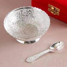 Polished Silver Plated Bowl, Shape : Oval