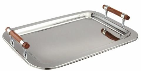 Plain Stainless Steel Serving Tray, Size : 40cm