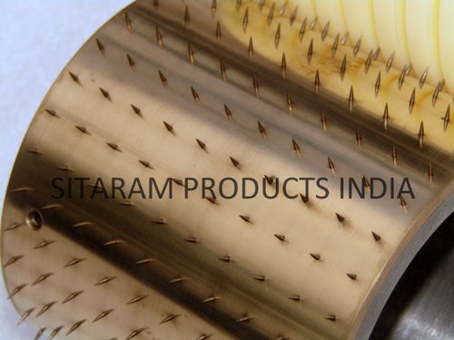 Brass Pinned Perforating Roller, Shape : Round