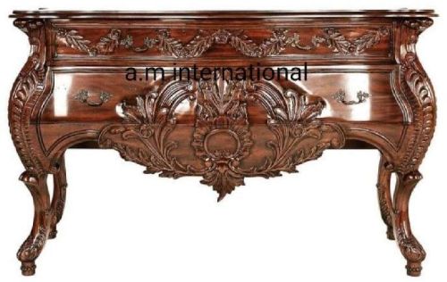 A.M International Polished Plain Wooden Console Table, Shape : Rectangular