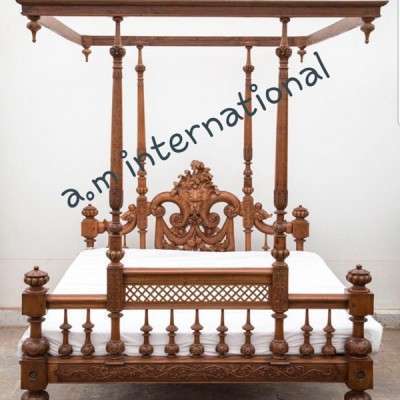 A.M International Polished Wooden Poster Bed, Feature : Accurate Dimension, Attractive Designs, Easy To Place