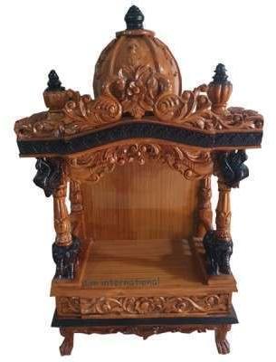 A.M International Polished Plain Wooden Temple, Style : Antique