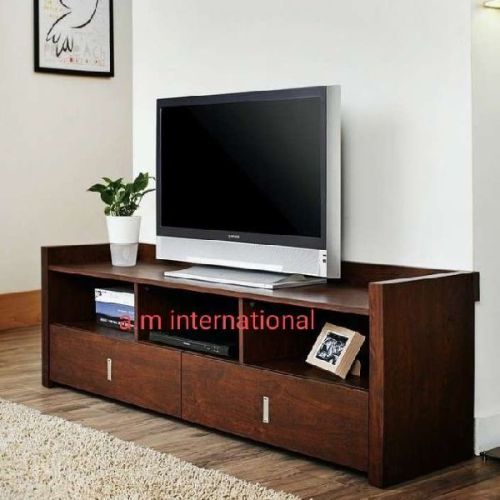 A.M International Rectangular Polished Wooden TV Unit, For Wall Hanging, Color : Black, Brown, Grey