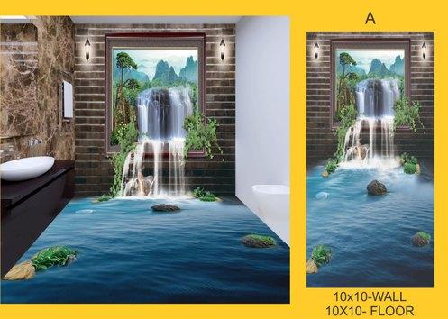 Zelos Square Ceramic 3D Glossy Tiles, For Construction, Size : 10x10 Feet