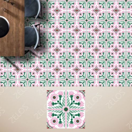 Multi Color Zelos Square Matt Ceramic Moraccan Designer Tiles, For Construction, Size : 30x30 Cm