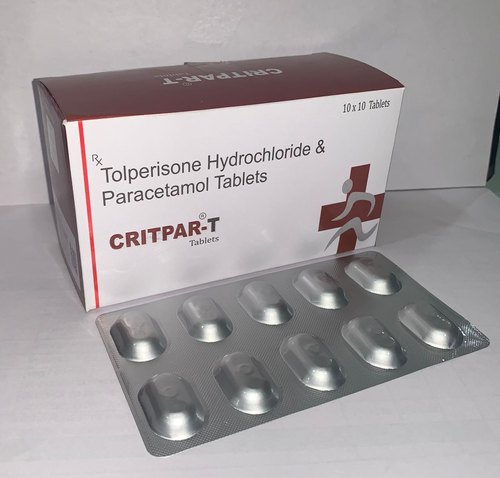 Tolperisone Hcl Paracetamol Tablets, Packaging Size : 10*10